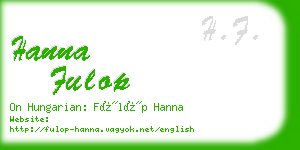 hanna fulop business card
